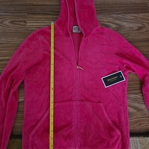 Juicy Couture Bright Pink Velour Zip Hoodie